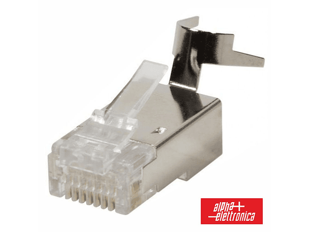 FICHA RJ45 DE CRAVAR BLINDADA 8P8C CAT6A FTP PASSANTE 1