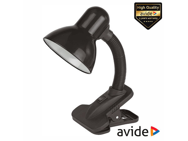CANDEEIRO SECRETÁRIA 1XE27 60W COM MOLA PRETO AVIDE 1