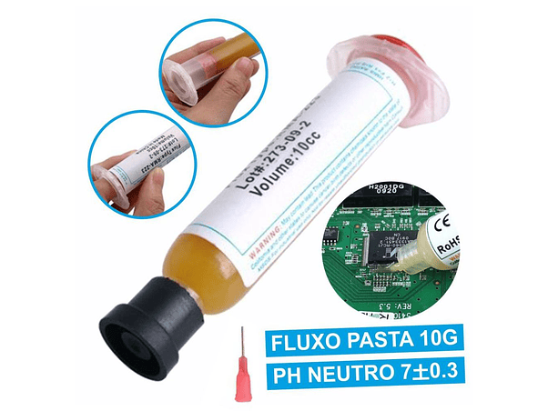 FLUXO EM PASTA PARA SOLDAR SERINGA 10GR AMTECH 1