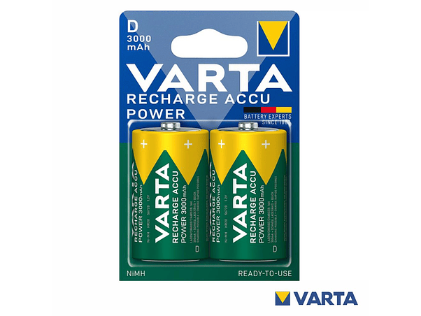 PILHA RECARREGÁVEL D 1.2V 3000MAH 2X VARTA 1