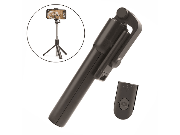 VARA TELESCÓPICA MONOPOD PARA SELFIES COM FUNÇÃO TRIPÉ 1