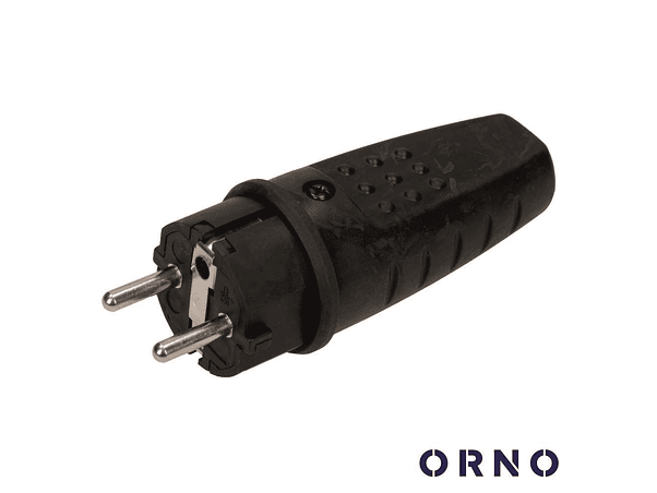 FICHA SCHUKO MACHO 16A PRETA ORNO 1