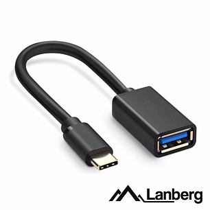 ADAPTADOR USB-C 3.0 MACHO / USB-A FÊMEA 15CM LANBERG