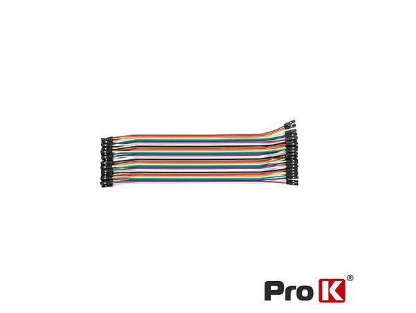 KIT 25 CABOS DE LIGAÇÃO JUMPER FÊMEA/FÊMEA PROK 1