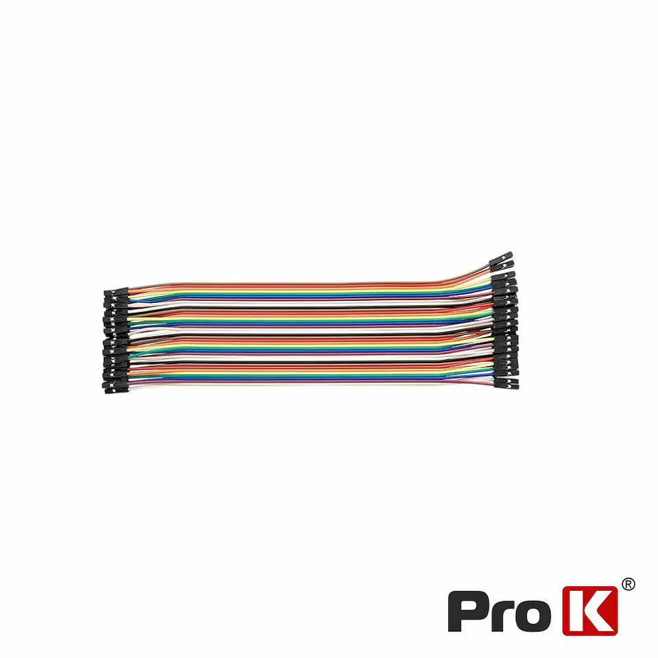 KIT 25 CABOS DE LIGAÇÃO JUMPER FÊMEA/FÊMEA PROK 1