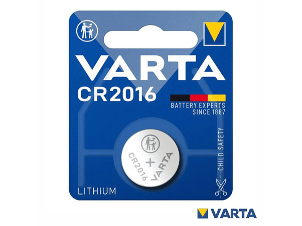PILHA LÍTIO BOTÃO CR2016 3V BLISTER VARTA 1