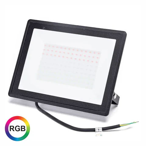 FOCO LED 100W 220V COM COMANDO RGB IP65