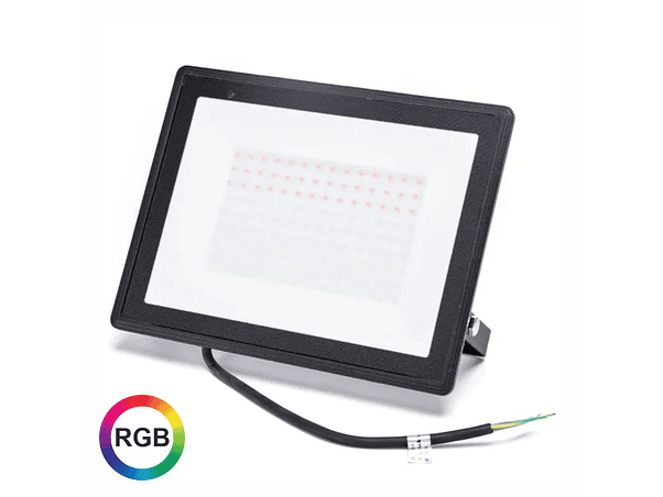 FOCO LED 100W 220V COM COMANDO RGB IP65 1