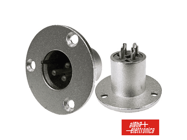 FICHA XLR 3P MACHO PAINEL 1