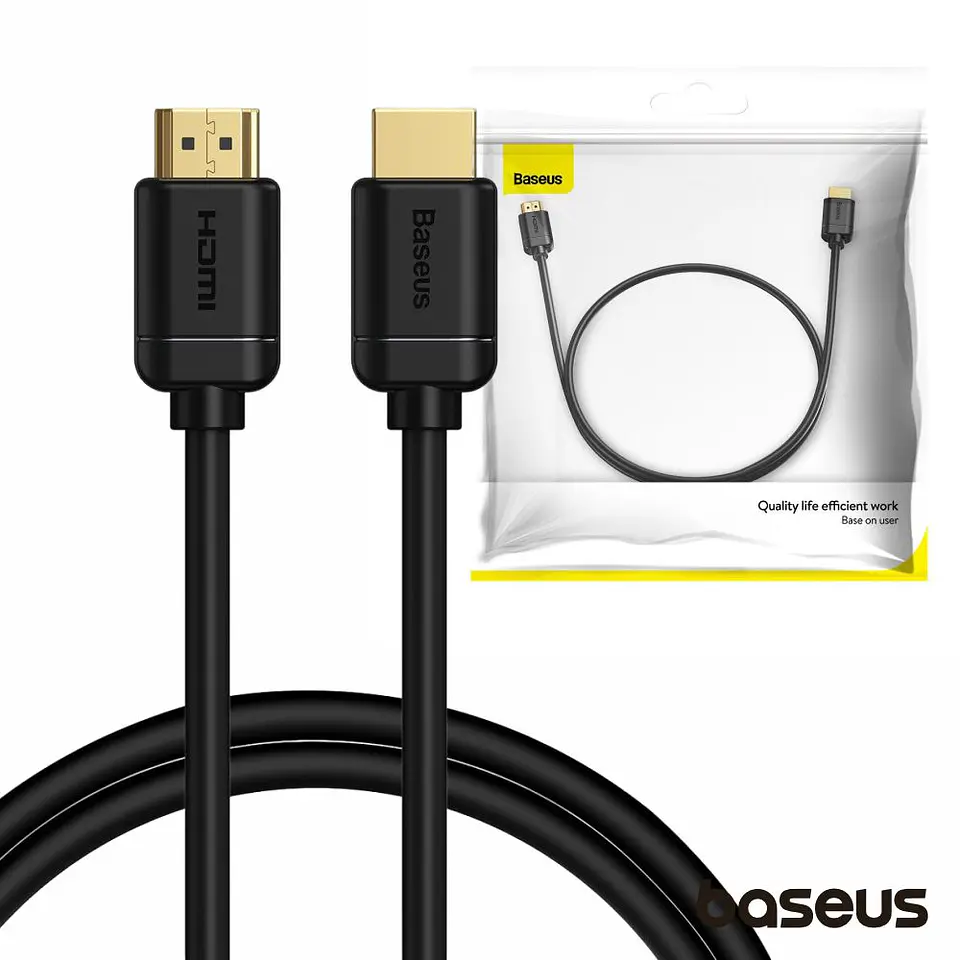 CABO HDMI DOURADO MACHO / MACHO 2.0 4K 3D HDR 3M BASEUS 1