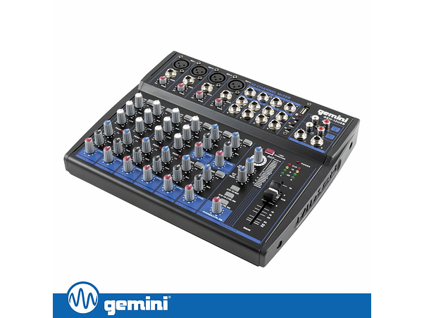 MESA DE MISTURA 12 CANAIS USB/BT/PHANTOM GEMINI 1