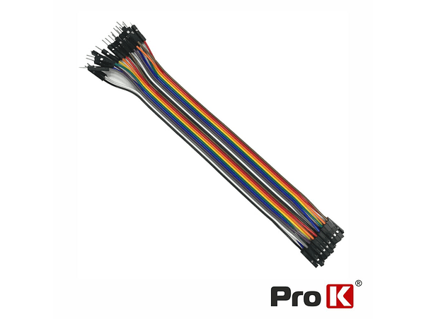 KIT 25 CABOS DE LIGAÇÃO JUMPER MACHO/FÊMEA PROK 1