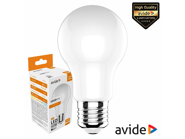 LÂMPADA LED E27 GLOBO A60 8.5W 230V 4000K 1050LM AVIDE 1