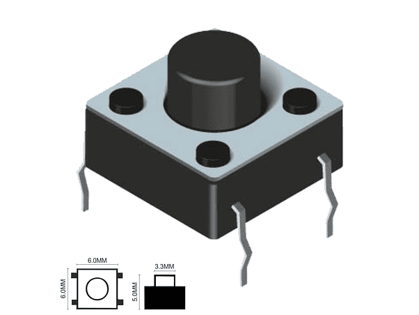 COMUTADOR MICRO SWITCH 6X6MM ALTURA 1.5MM 1