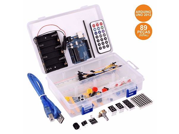 KIT INICIAÇÃO ARDUINO UNO 2012 COM 89 PEÇAS 1