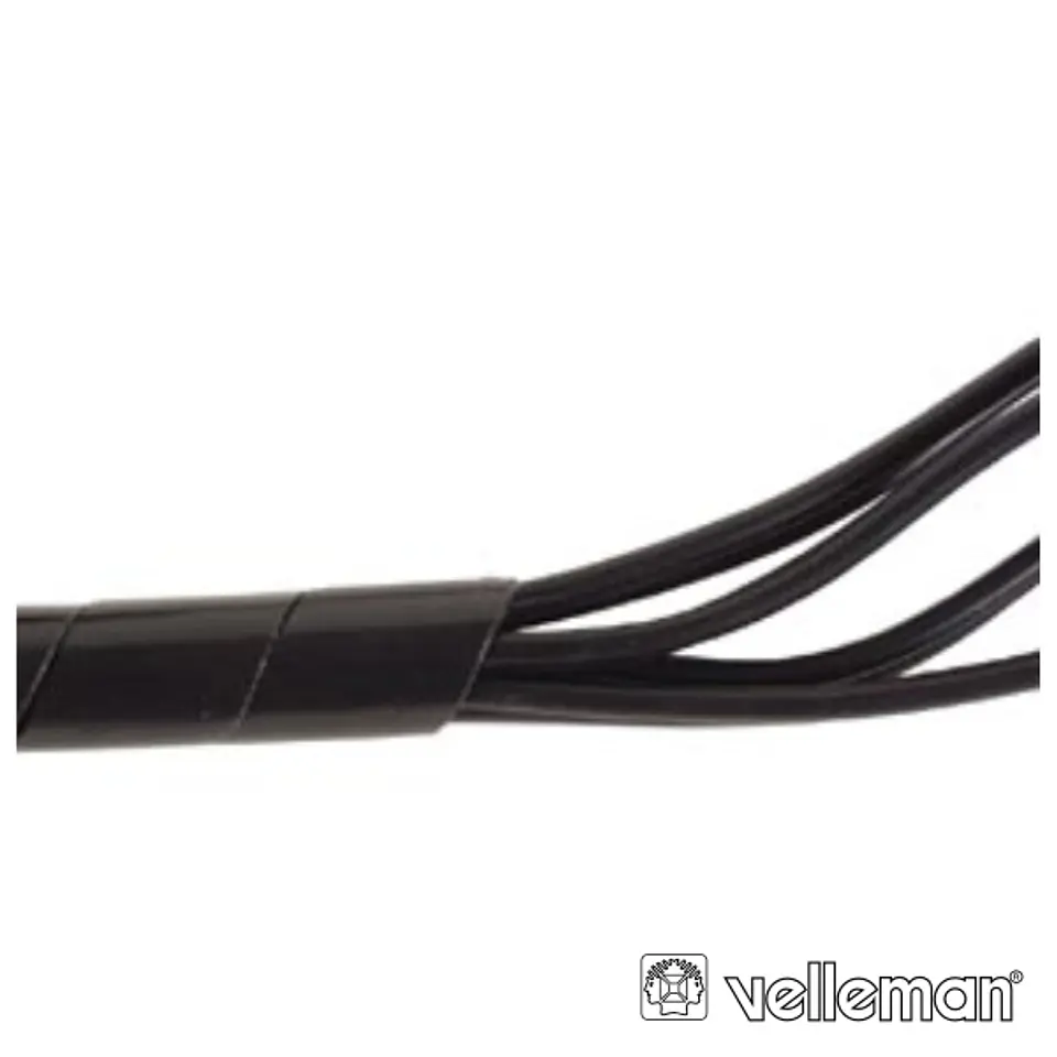 PROTETOR DE CABO ESPIRAL PRETO 10M ATÉ  9MM VELLEMAN 1