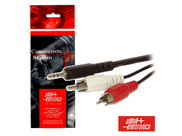 CABO JACK 3.5MM MACHO ST / 2-RCA MACHO 1.5M POLYBAG 1
