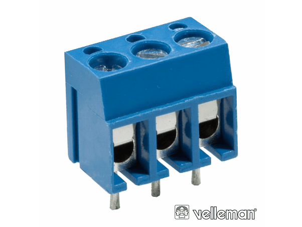 BLOCO DE TERMINAIS COM 3P DE 5MM VELLEMAN 1
