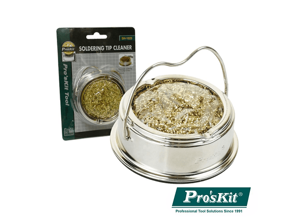 ESFREGÃO PARA LIMPEZA PONTAS FERROS SOLDAR COM BASE PROSKIT 1