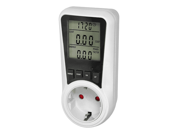 CONTADOR DE ENERGIA DUPLA TARIFA 230V/16A COM TOMADA VIRONE 1