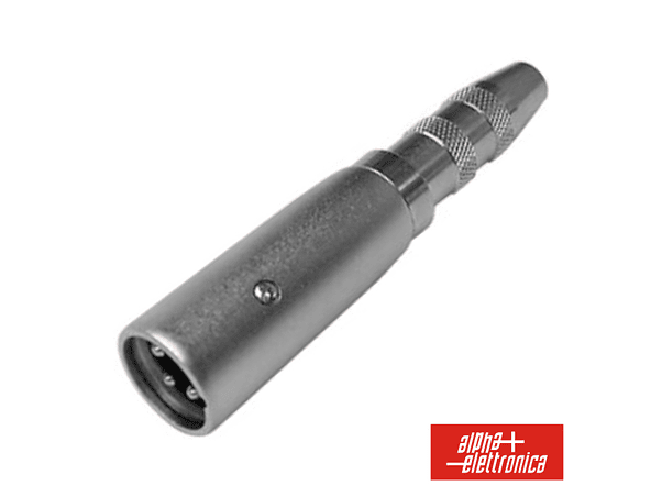 FICHA ADAPTADORA XLR 3P MACHO / JACK 6.35MM MONO FÊMEA COMBLO 1