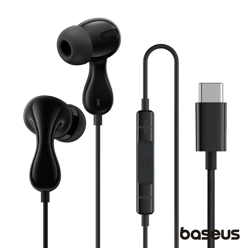 AUSCULTADORES STEREO COM FIOS E MICROFONE ENCOK CZ20 BASEUS 1