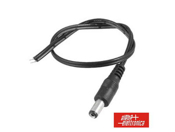 FICHA ALIMENTAÇÃO DC FÊMEA Ã¸ 5.5-2.1MM 12MM COM CABO 1