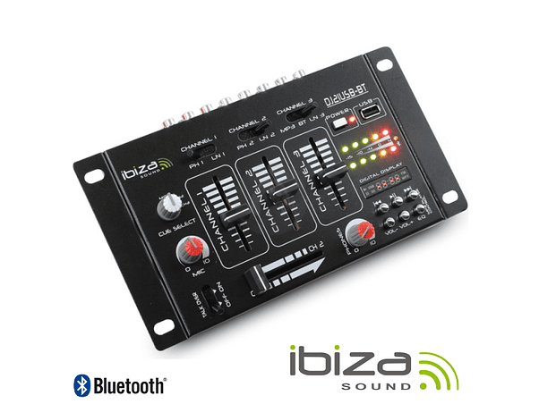MESA DE MISTURA 4 CANAIS 7 ENTRADAS USB/BT IBIZA 1