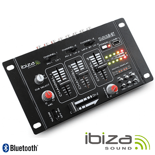 MESA DE MISTURA 4 CANAIS 7 ENTRADAS USB/BT IBIZA