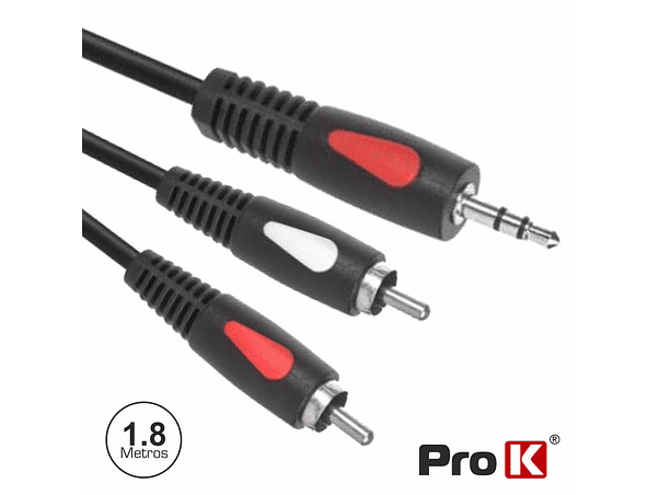 CABO JACK 3.5MM MACHO ST / 2-RCA MACHO 1.8M PROK 1