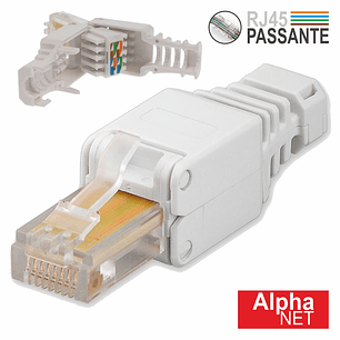 FICHA RJ45 MODELAR 8P8C CAT5E KEYSTONE PASSANTE