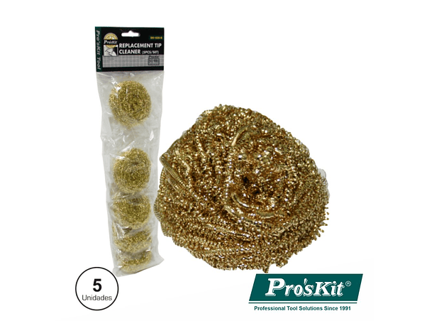 ESFREGÃO PARA LIMPEZA PONTAS FERROS SOLDAR 5X PROSKIT 1