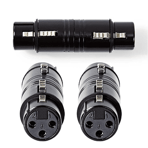 FICHA ADAPTADORA XLR 3P FÊMEA / XLR 3P FÊMEA