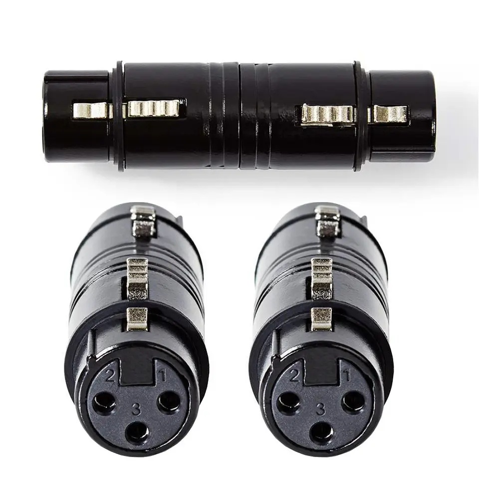 FICHA ADAPTADORA XLR 3P FÊMEA / XLR 3P FÊMEA 1