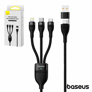 CABO USB-A/C MACHO/MICROUSB/USB-COMLIGHTNING 1.2M 100W BASEUS