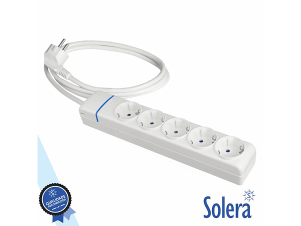 EXTENSÃO ELÉTRICA 5X SCHUKO 1.5M BRANCO SOLERA 1
