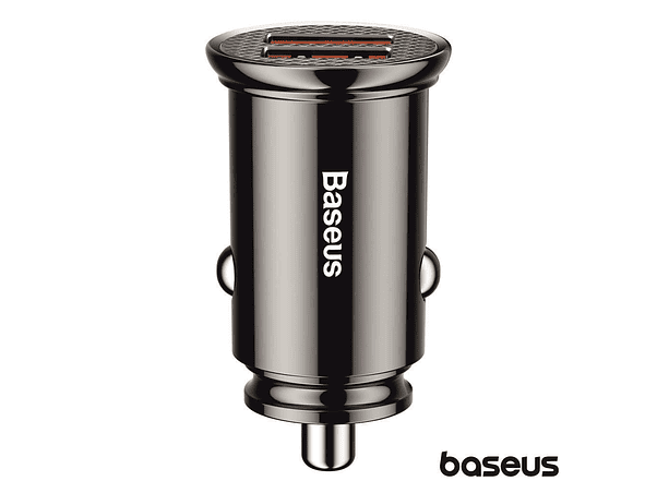 ADAPTADOR ISQUEIRO QUICK CHARGE3.0 2USB 12-24V 5A BASEUS 1