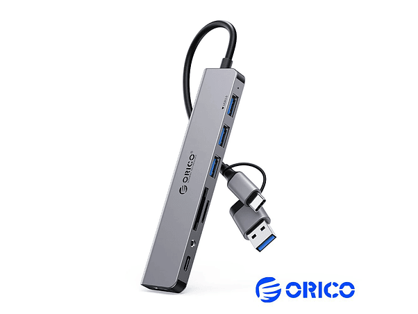HUB USB 3 PORTAS USB 3.0/1X USB-COM1X JACK 3.5/2X CARTÃO SD 1
