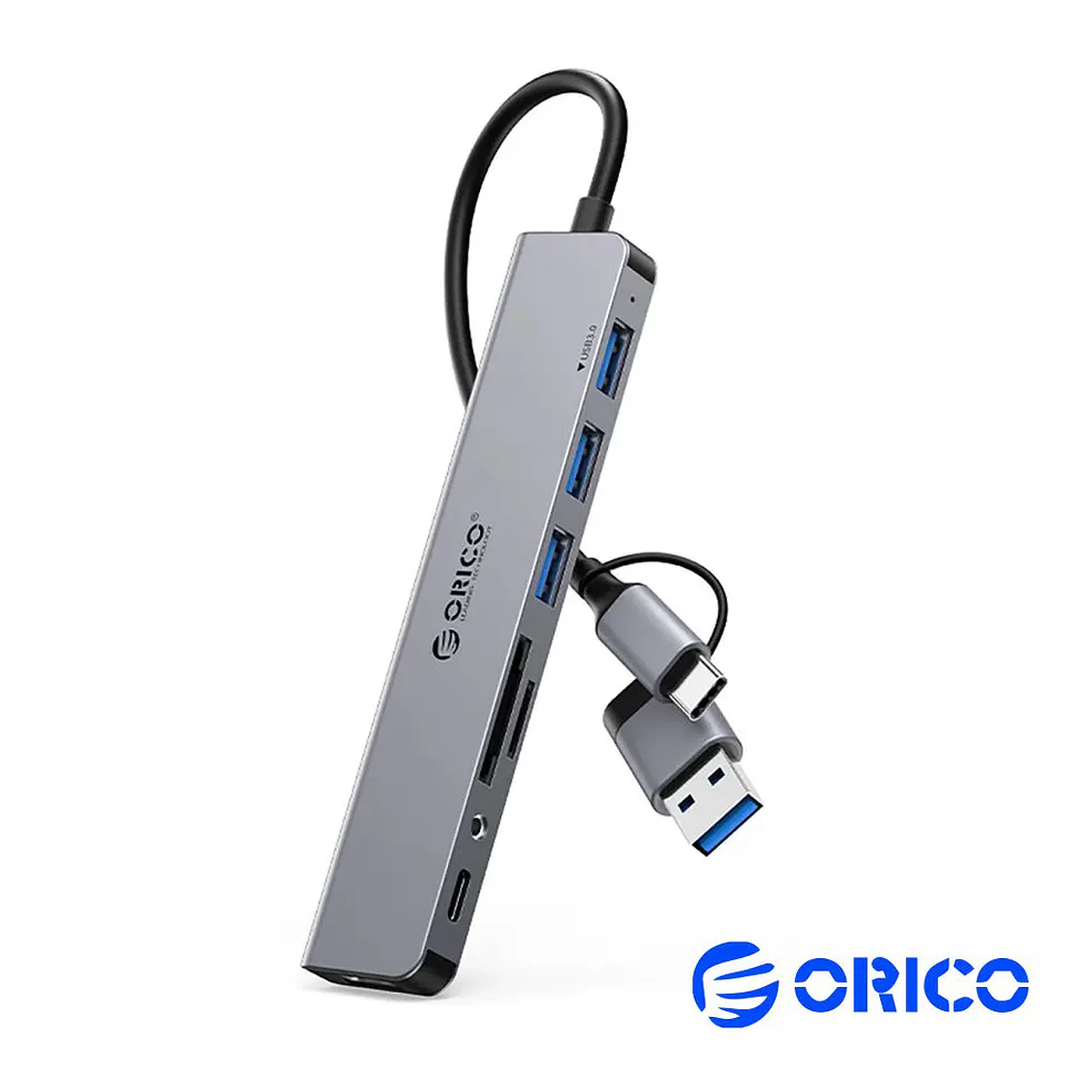 HUB USB 3 PORTAS USB 3.0/1X USB-COM1X JACK 3.5/2X CARTÃO SD 1
