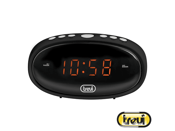 RELÓGIO DESPERTADOR DIGITAL PRETO TREVI 1