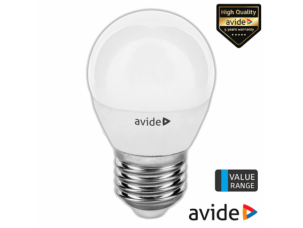 LÂMPADA LED E27 GLOBO 3W 230V 6400K 260LM VALUE RANGE AVIDE 1