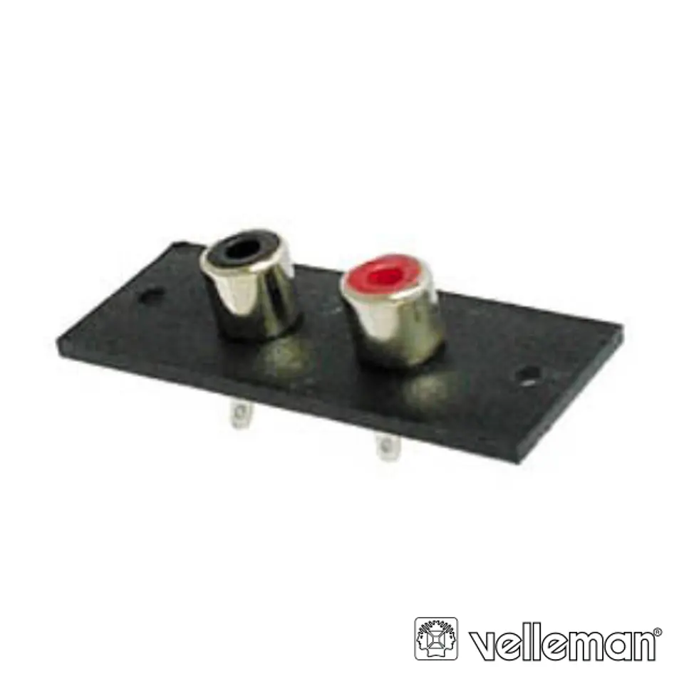 PLACA RCA DE 2 FICHAS FÊMEA VELLEMAN 1