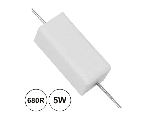 RESISTÊNCIA BOBINADA 680R 5W 1