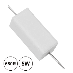 RESISTÊNCIA BOBINADA 680R 5W