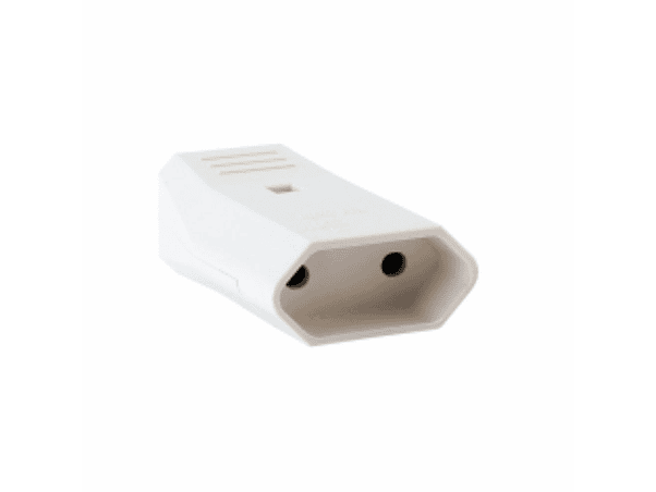 FICHA ALIMENTAÇÂO AC PLANA FÊMEA BRANCA 10A 250V 1