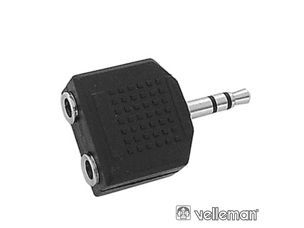 FICHA ADAPTADORA JACK 3.5MM MACHO / 2 JACK 3.5MM FÊMEA ST 1
