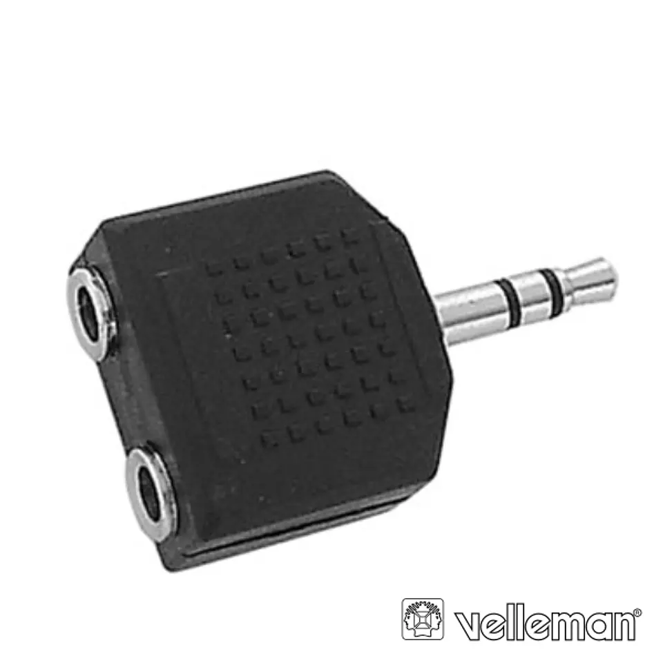 FICHA ADAPTADORA JACK 3.5MM MACHO / 2 JACK 3.5MM FÊMEA ST 1