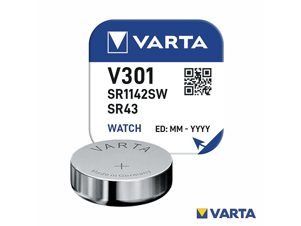 PILHA ÓXIDO PRATA BOTÃO V301/SR1142SW/SR43 1.55V VARTA 1