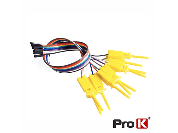 KIT 10 CABOS DE LIGAÇÃO JUMPER FÊMEA / PINÇAS PROVA PROK 1