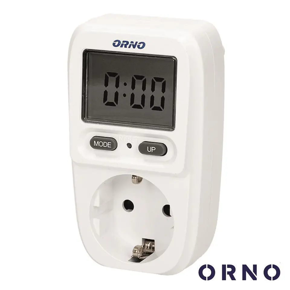CONTADOR DE ENERGIA 230V/16A COM TOMADA ORNO 1